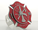 Hitch Cover- Fire Fighter's Cross